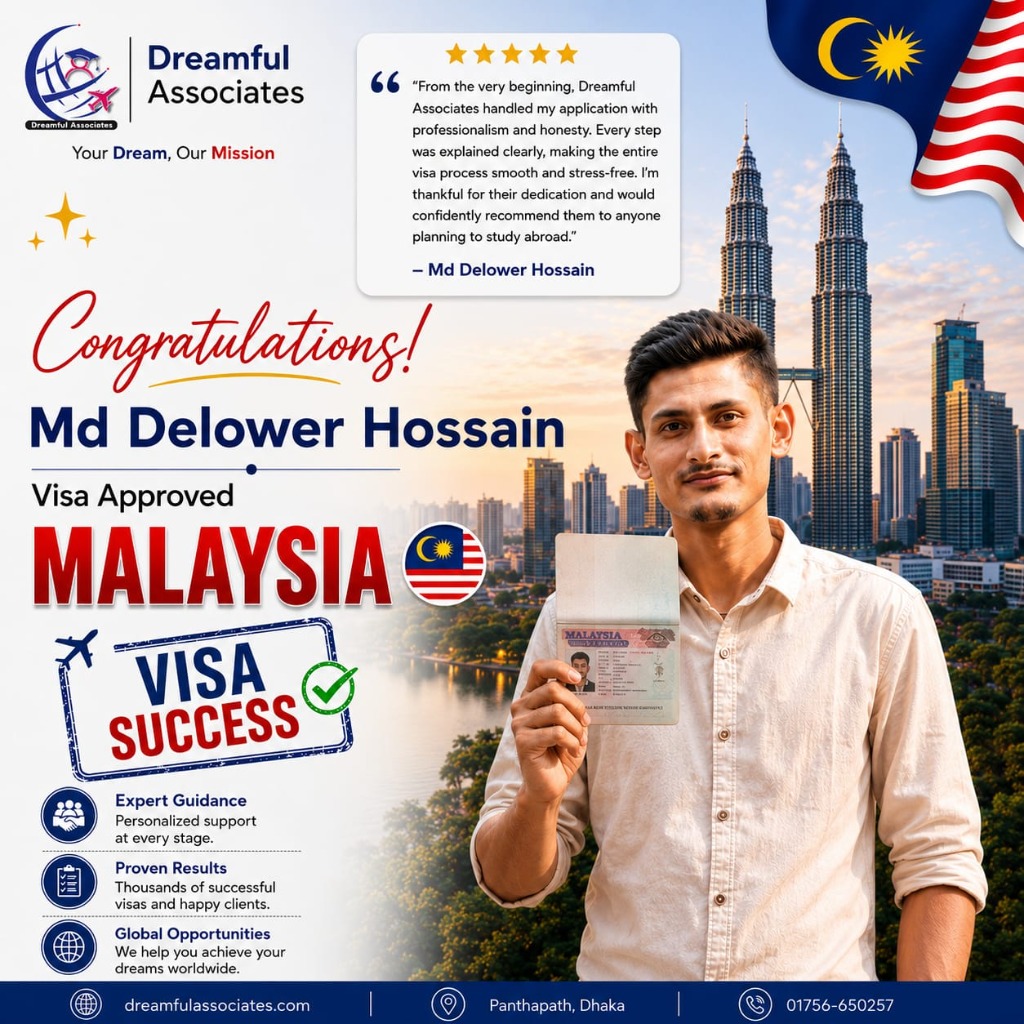 Md Delower Hossain - Malaysia Visa Approved