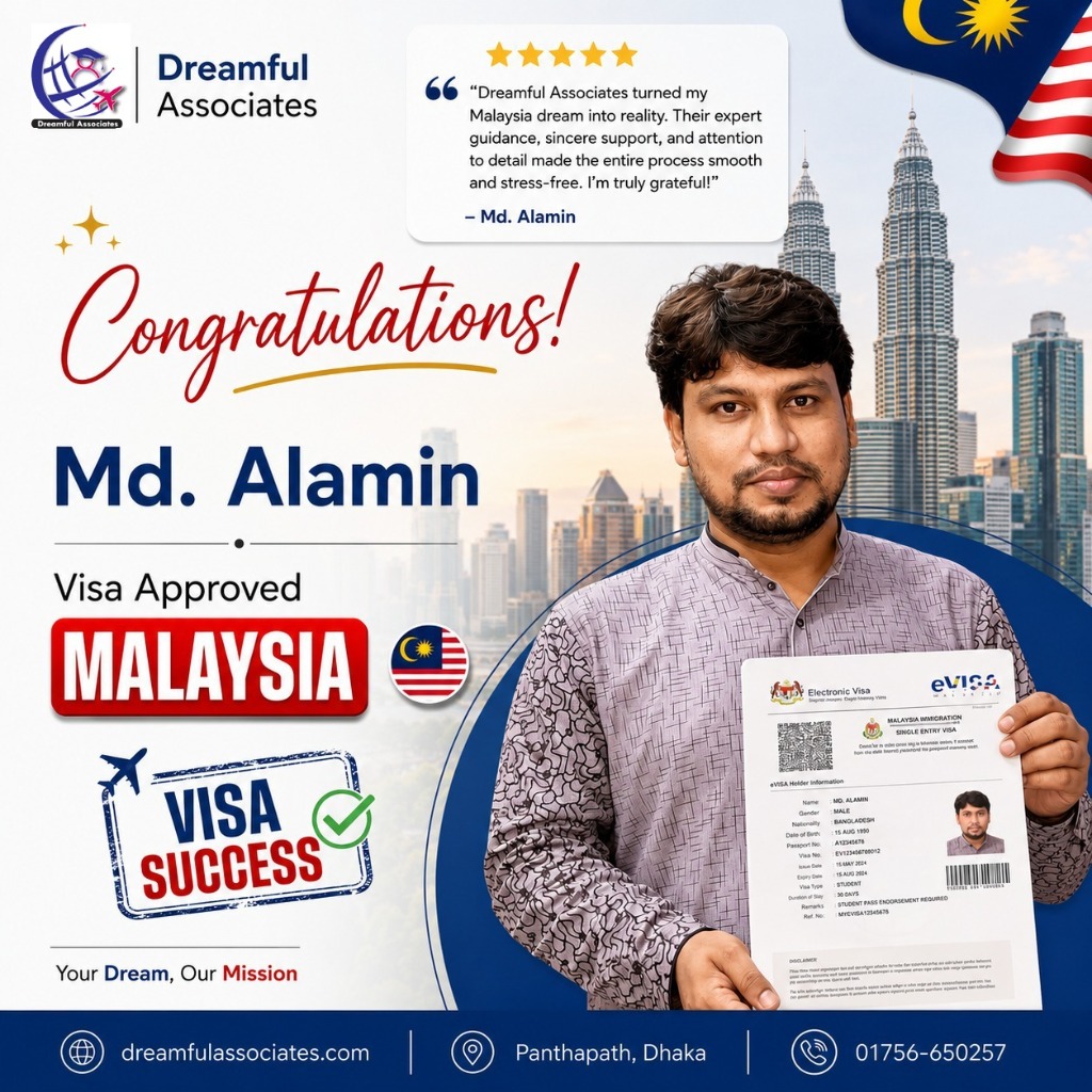 Md. Alamin - Malaysia Visa Approved