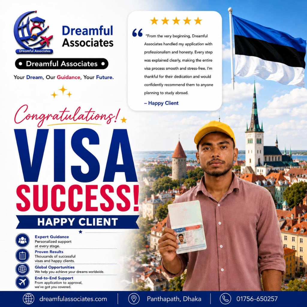 Md Delower Hossain - Estonia Visa Approved